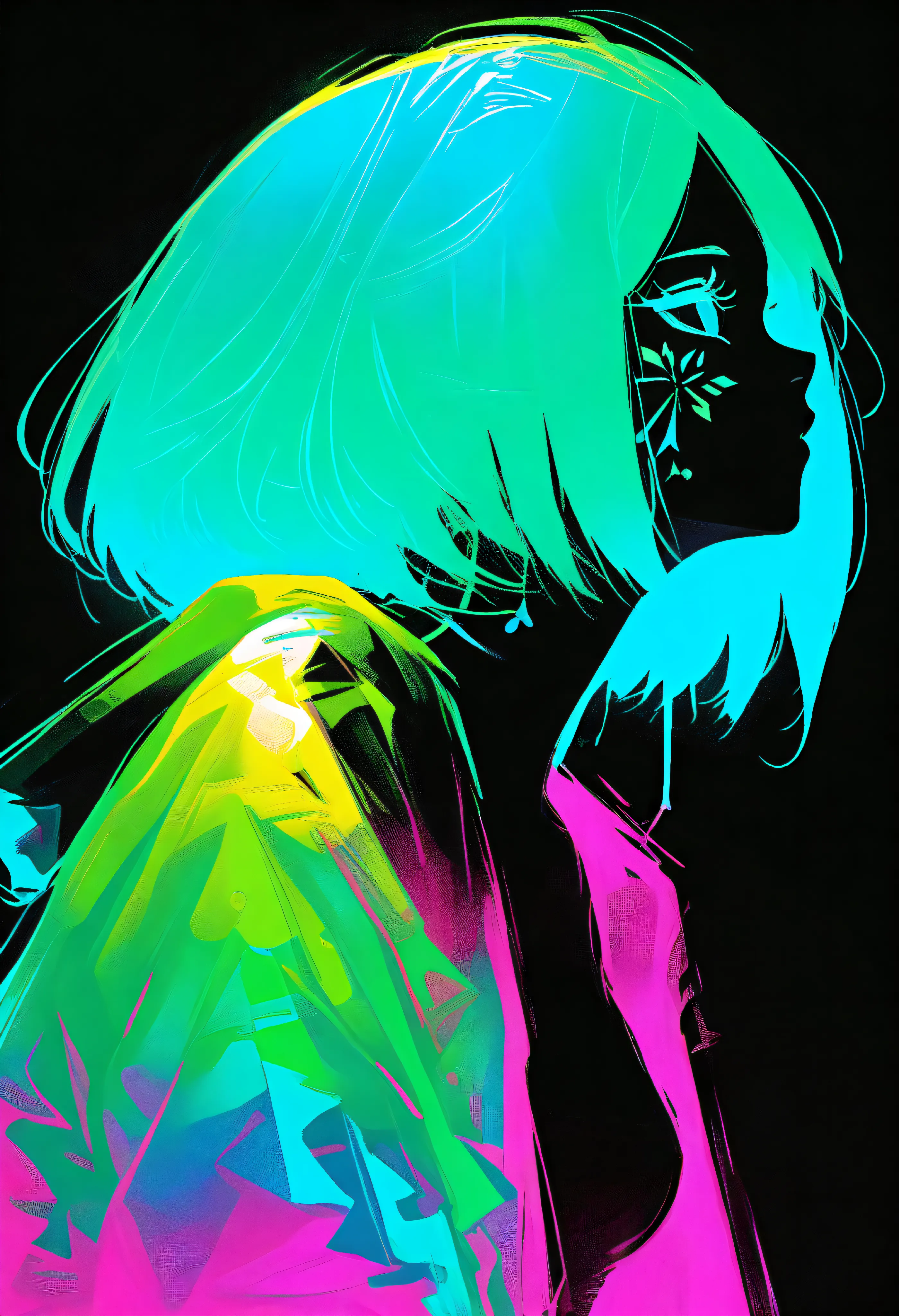 Neon Portrait Detail Flux