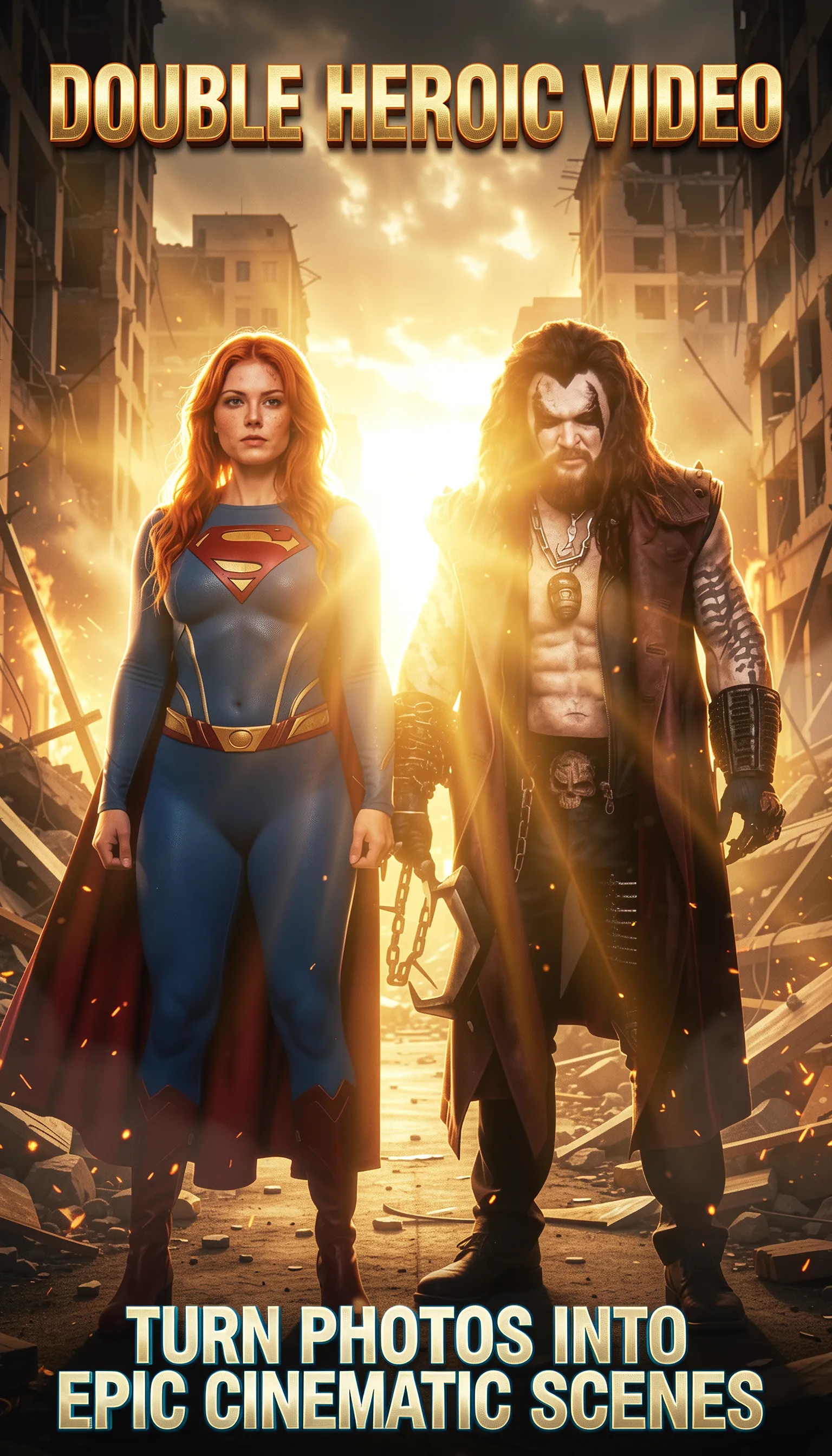 Epic Heroic Dual Portrait Video