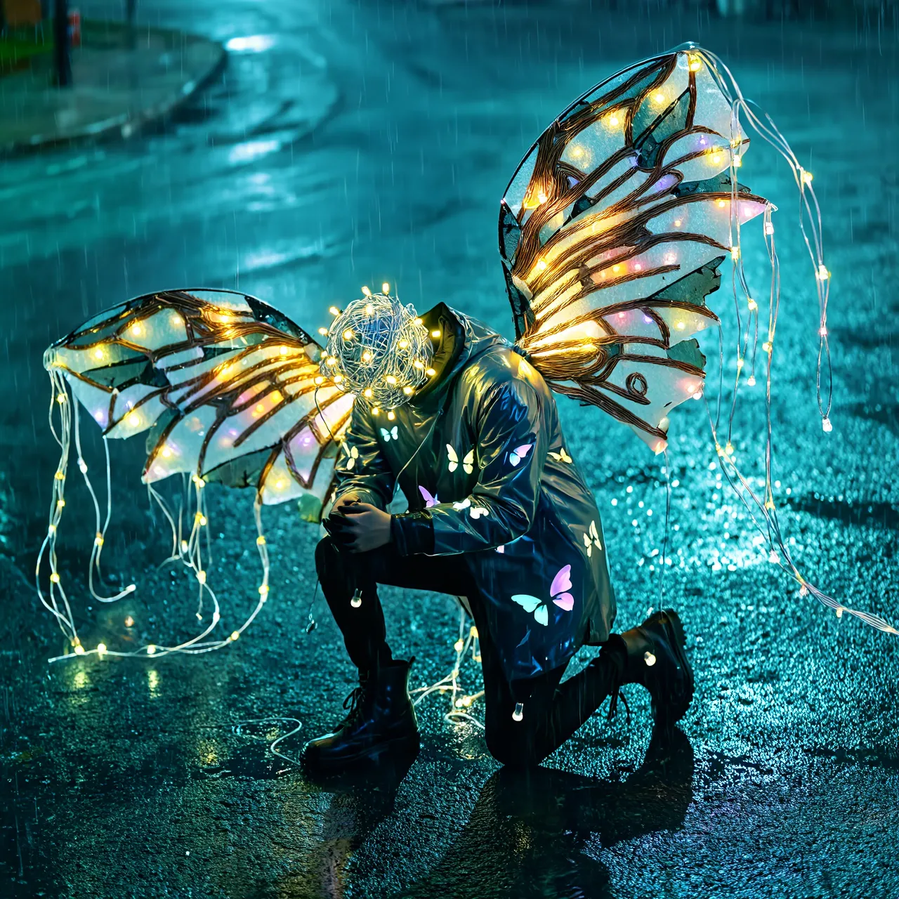 Cyberpunk Angel Illustration