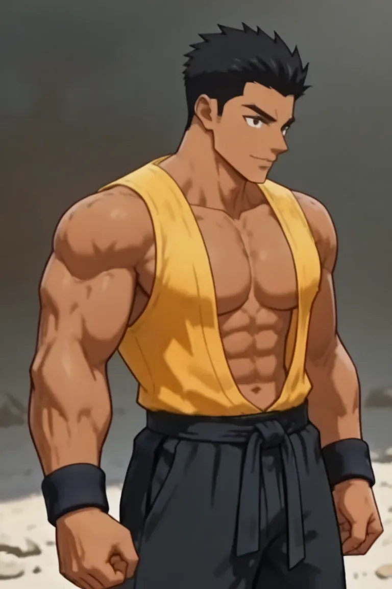 動漫風格肌肉男角色生成