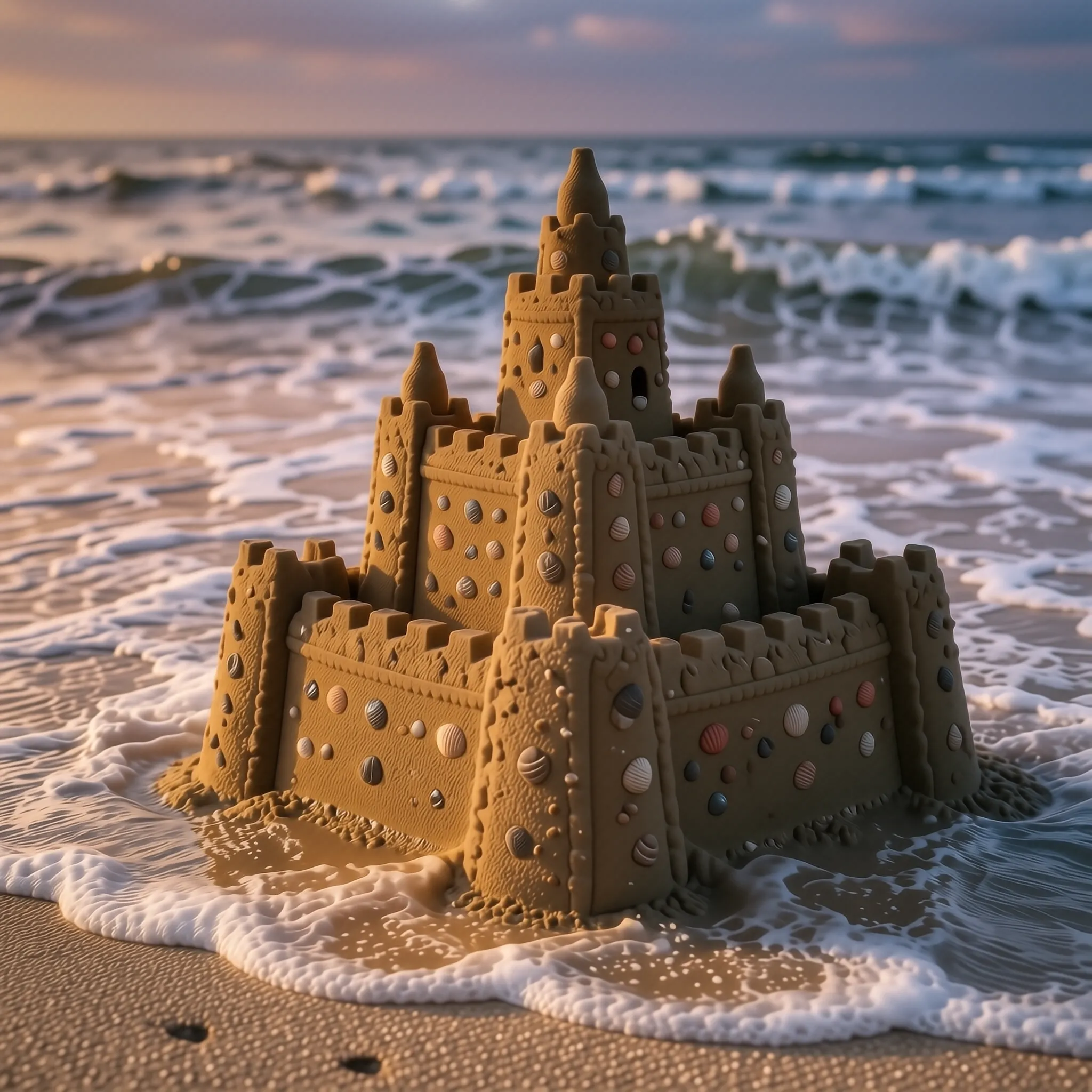 Macro Arte em Castelos de Areia