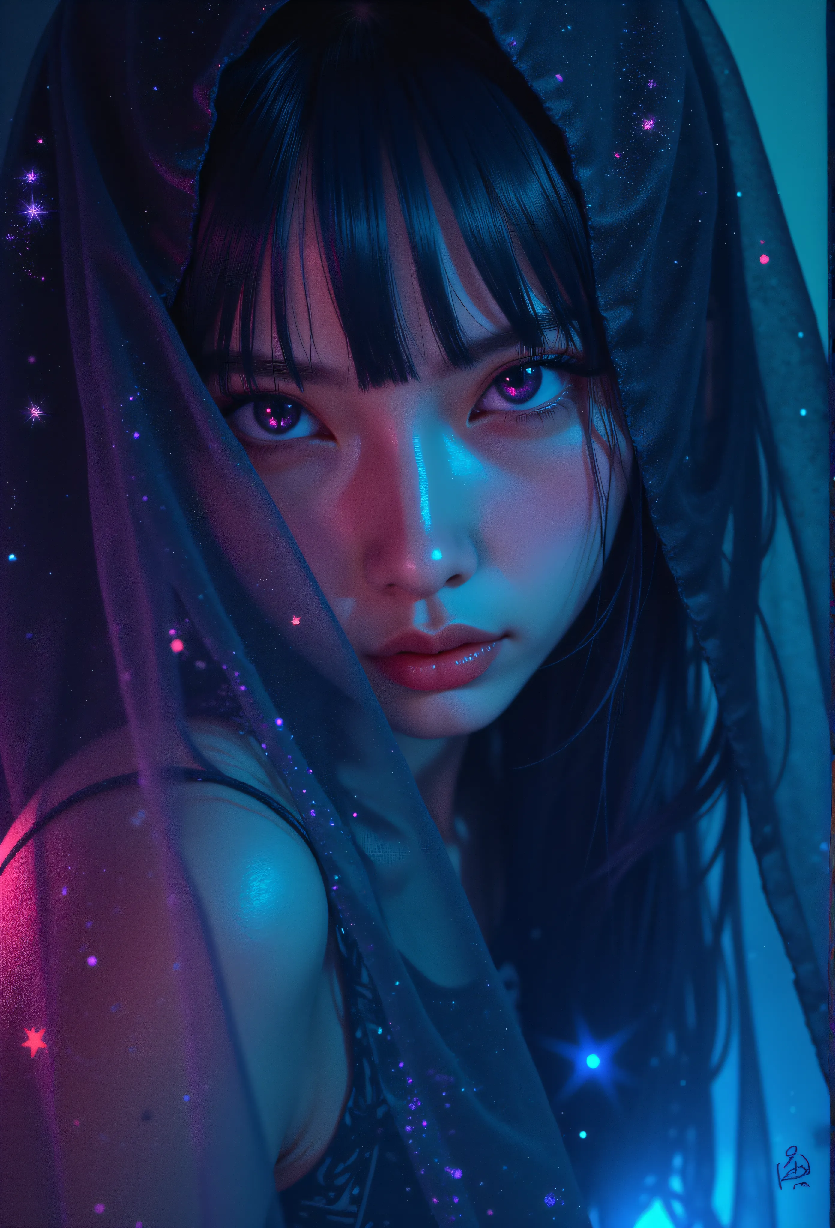 FLUX T2I  Veiled Portrait Artistic Generator