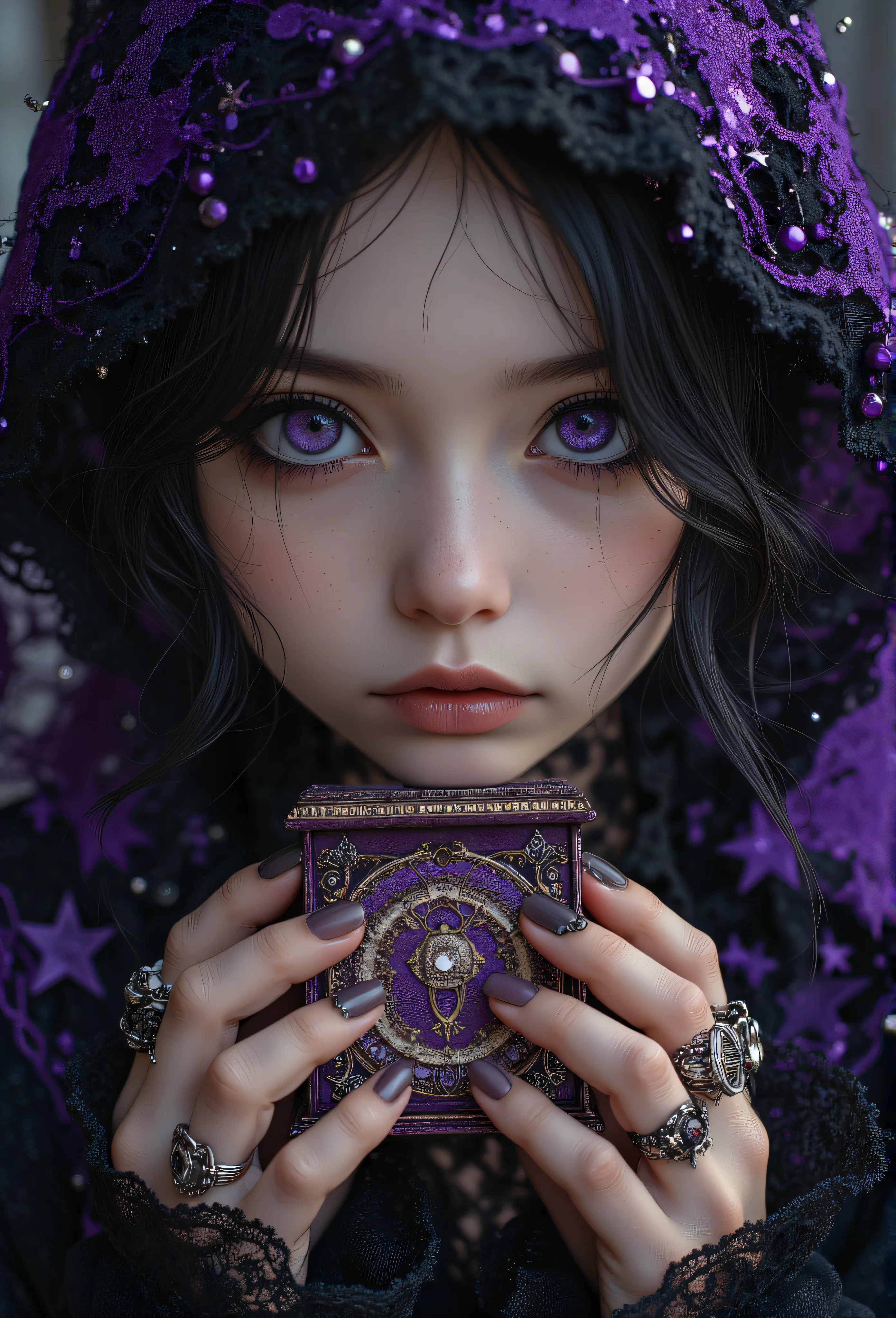 Flux Gothic Girl 4K Upscale HyperSpeed