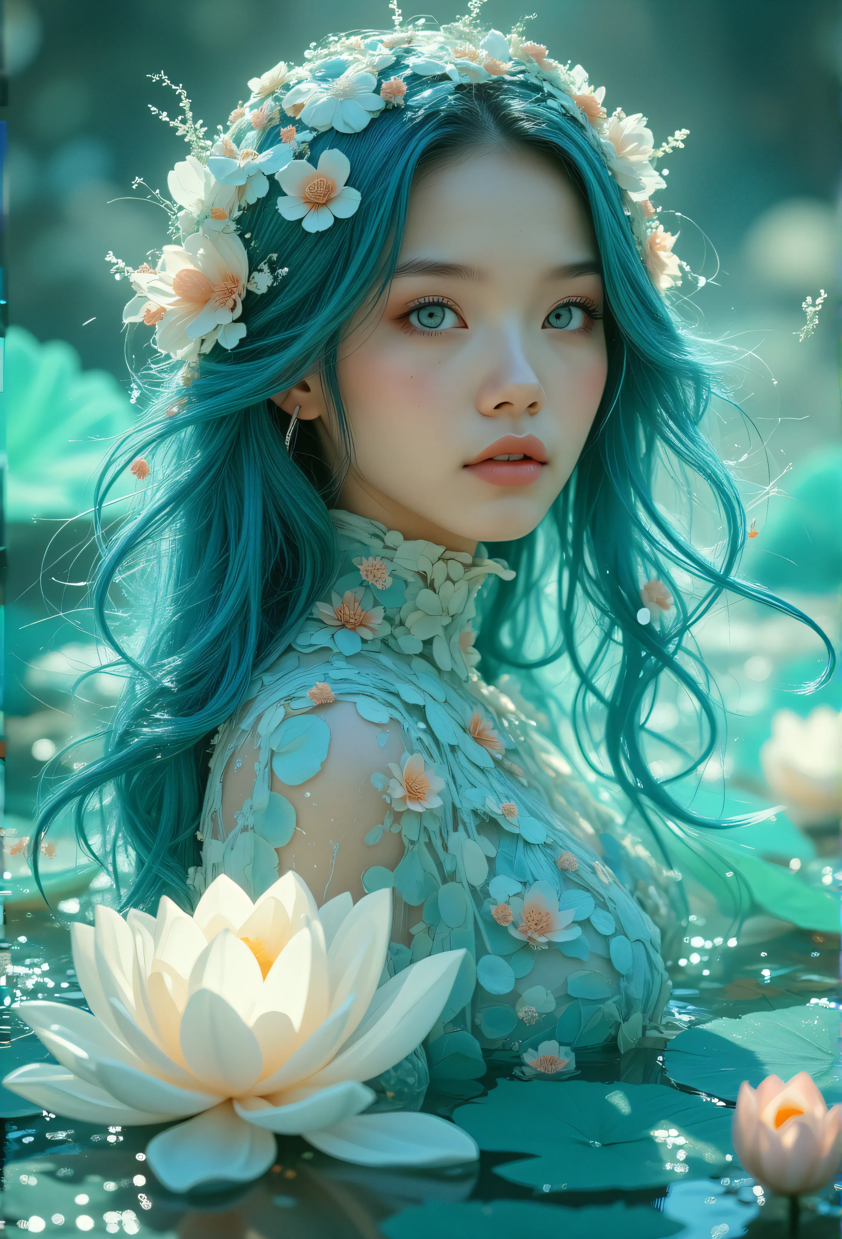 Flux Translucent Flower Portrait Generator