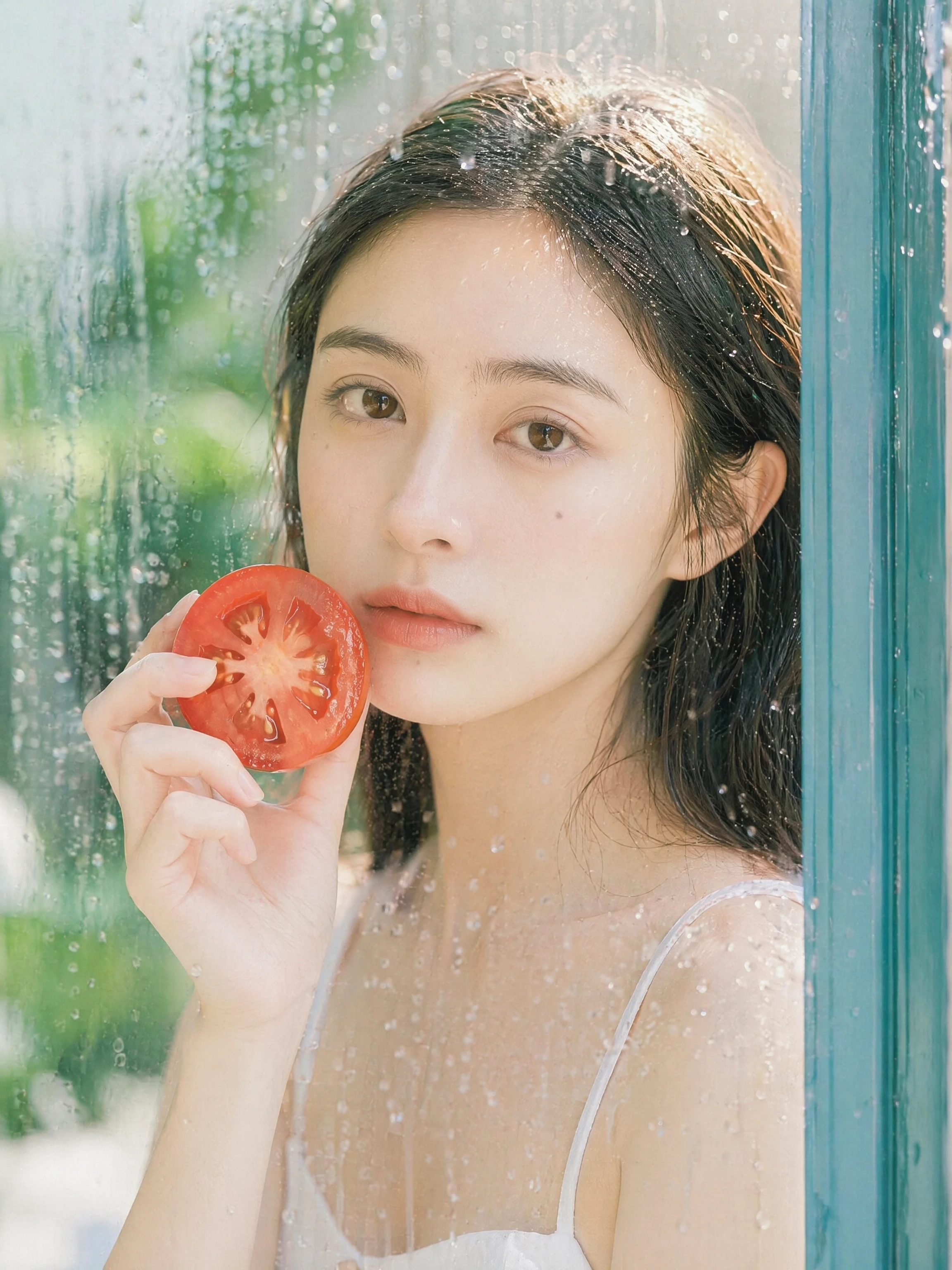 Graceful Silhouettes by the Banana Window｜Japanese Film-Style Girl Portraits