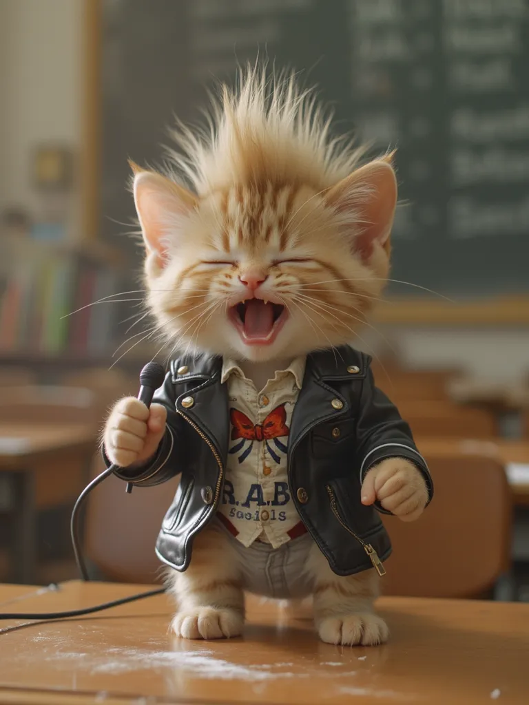 ロック風猫キャラクター生成