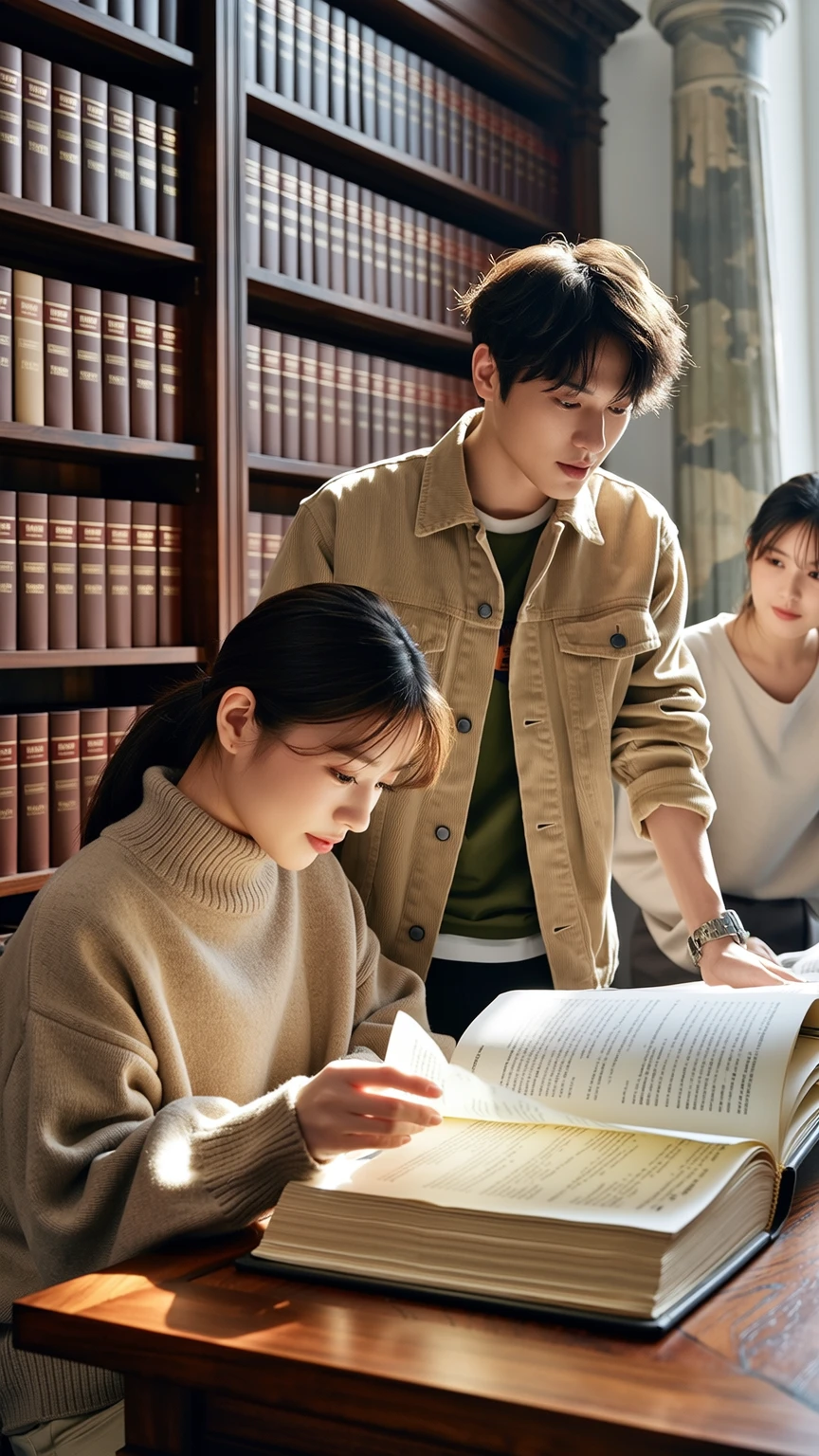 Campus library warm study moment ✨