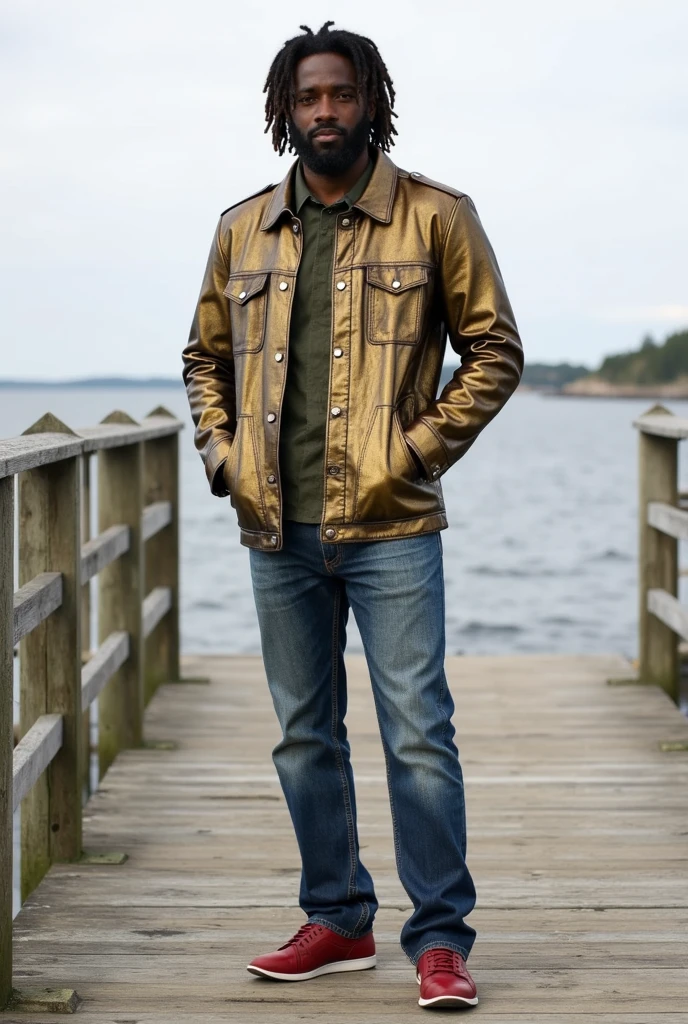 Antique Brass Leather Jacket 2026 V1