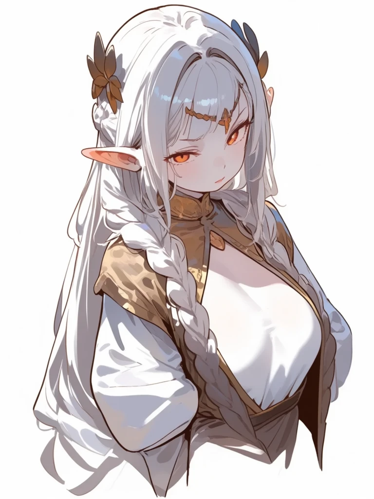 single braid elf girl  OC:Sena | IIlustrious 1.0