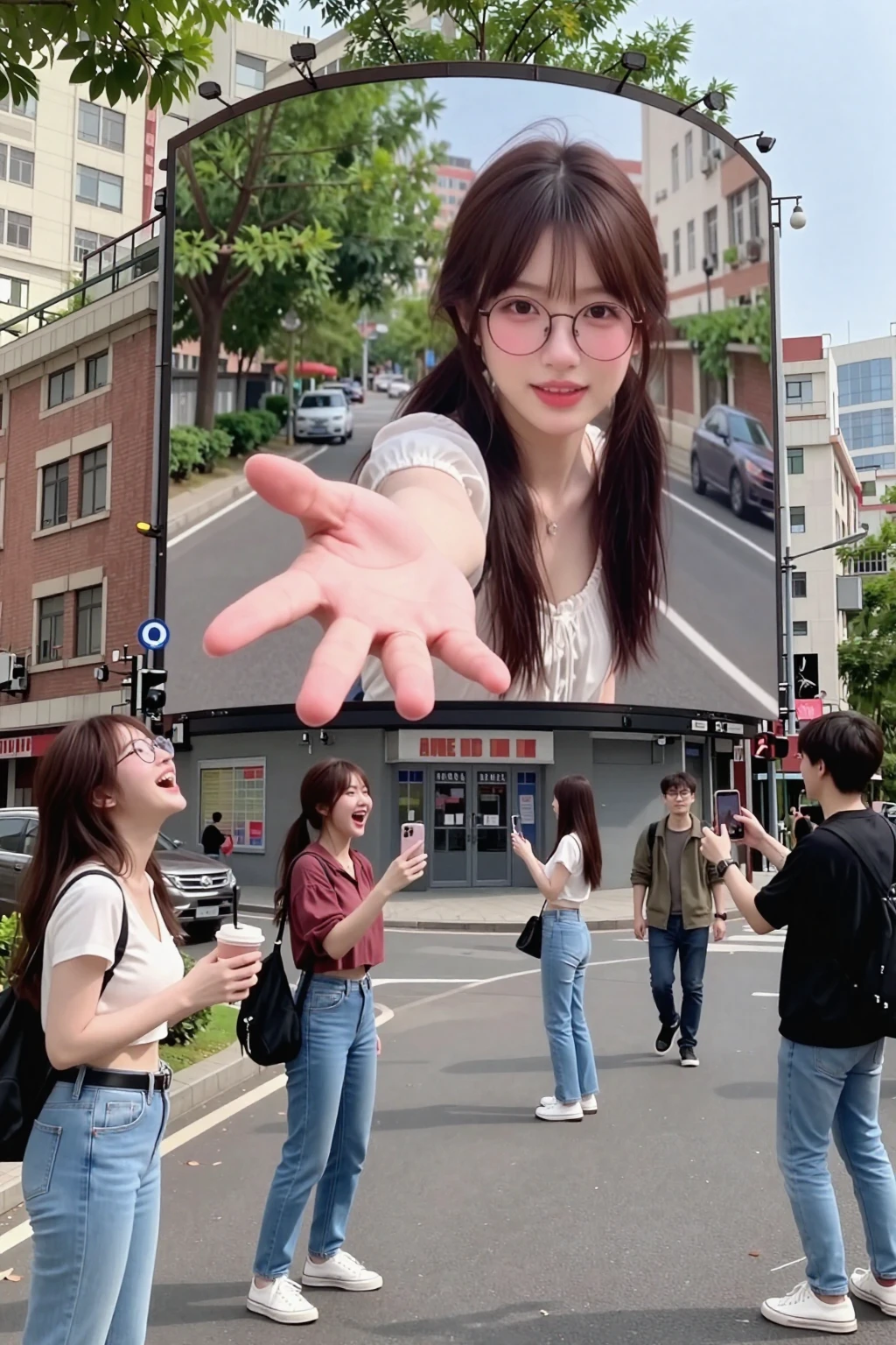 She's reaching right out of the screen! 🤯