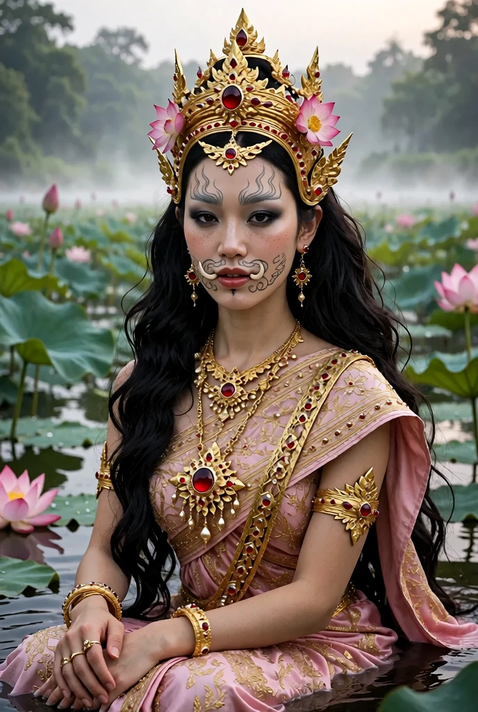 Mythic Goddess Sitting Among Lotus 🪷