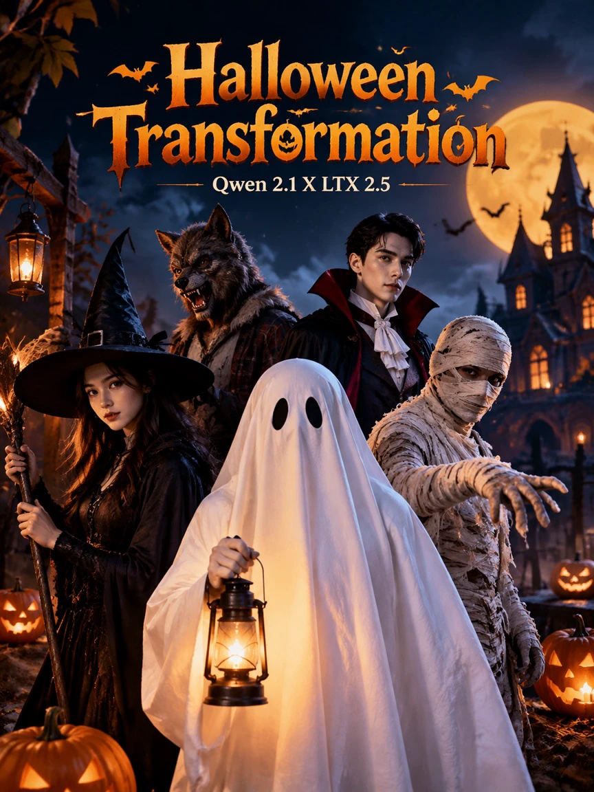 Transformação de Halloween (20 segundos)