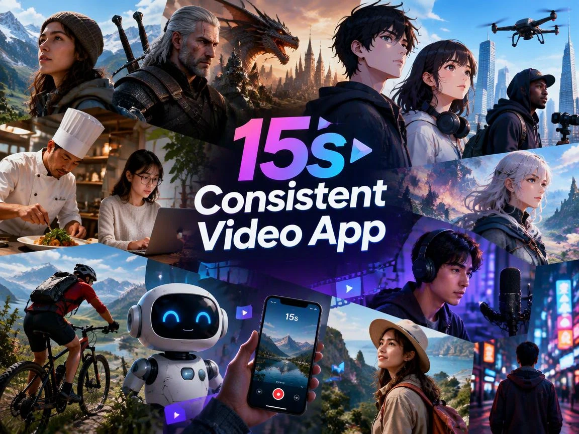 Aplicación para videos consistentes de 15 s