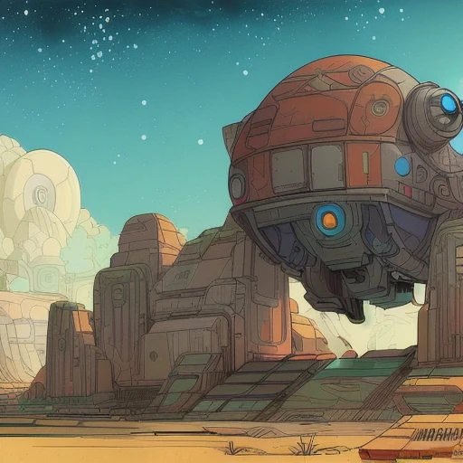 A distant planet ,ComplexLA style, nvinkpunk, marioalberti artstyle, ghibli style
