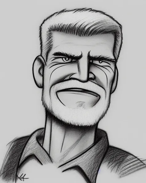 milt kahl pencil sketch of (sks man)