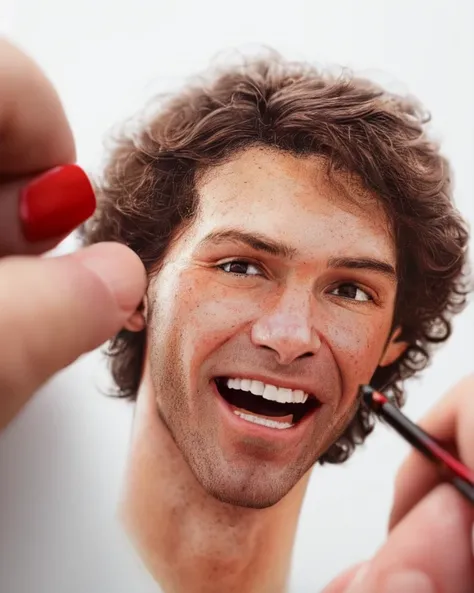 burgie, 1boy, male_focus, solo, Leigh Daniel Avidan, Daniel Avidan, Dan Avidan, Dan from Game Grumps, Dan Game Grumps, Dan Avidan Game Grumps, Arin's Best Friend, Burgie Boy,a man with long hair , closed_mouth, facial_hair, jewelry, realistic, detailed eyes, hyper detailed,light smile, highly detailed, beautiful, small details, ultra detailed, best quality, intricate, hyperrealism, sharp, digital illustration, detailed, realism, intricate, 4k, 8k, trending on artstation, good anatomy, beautiful lighting, award-winning, photorealistic, realistic shadows, realistic lighting, beautiful lighting, raytracing, intricate details, moody, rule of thirds, masterpiece, (illustration:1.1), highres, (extremely detailed CG, unity, 8k wallpaper:1.1), beautiful face, highly detailed face, ultra realistic, masterpiece, bokeh, extremely detailed, intricate, zoomout, colorful, vibrant colors, red nail polish, side view,, burgie