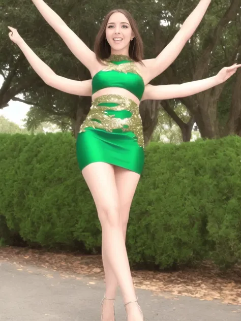 (multiarm:1.2) woman, four arms, beautiful dress, solo, reaching towards viewer, ballroom, looking at viewer