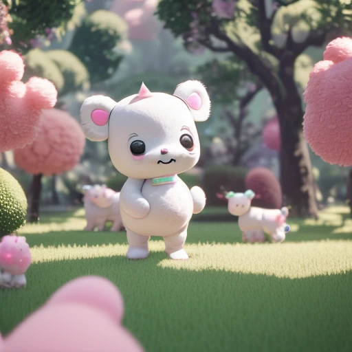 Calico fluffy cute cattle in a soft baby cloth+sweet smile+sweet smile+sweet smile, kawaii, sanrio, retro, full body, 3D Portrait, classic pastel colour scheme, side glance fine intricate details, photorealistic, unreal engine 5, octane render, 8k, smooth blender