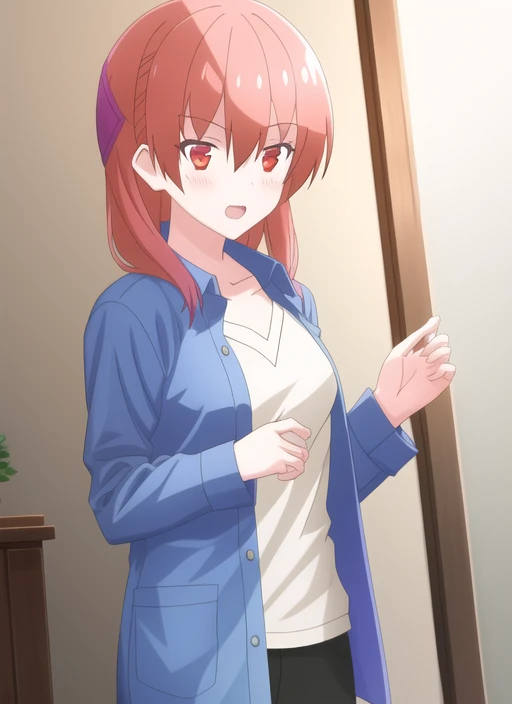 Tsukasa, 1girl, cowboy shot, overshirt <lora:overshirt:0.7>