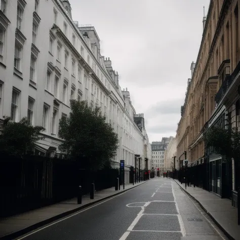 pov street in london, realistic, cinematic, photography