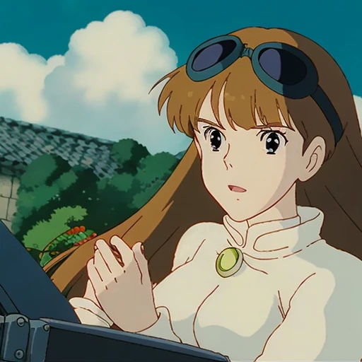 woman in studio_ghibli_anime_style style