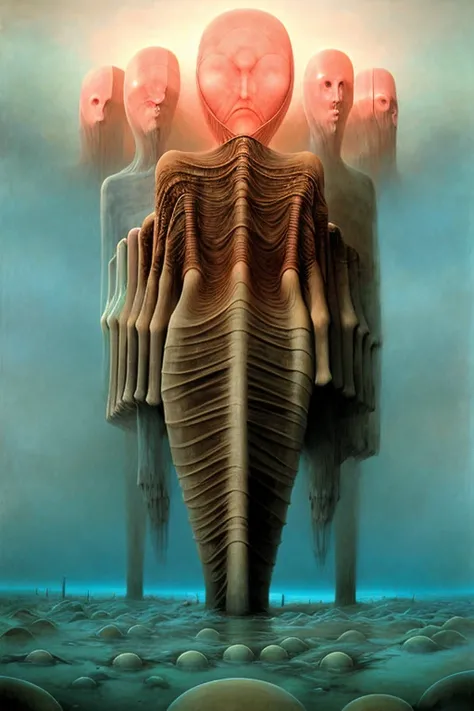 <lora:zdzislaw Beksinski LORA:1>Zdzislaw Beksinski An underwater world of peace and tranquility, where strange sea creatures swim through fields of soft, glowing coral.