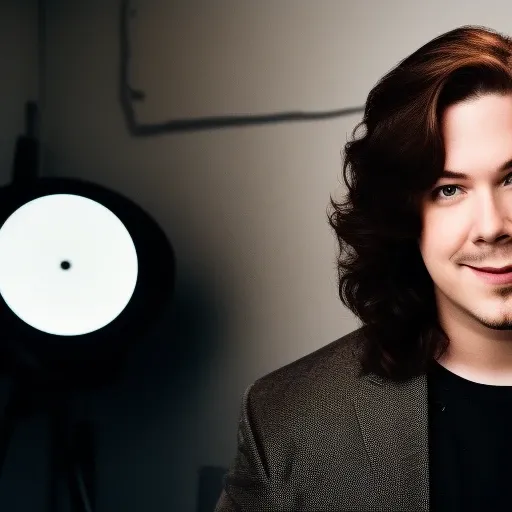 Arin Hanson of game grumps, portrait, youtube video, realistic, photograph, ring lighting, ring lighting, tyznedsk1