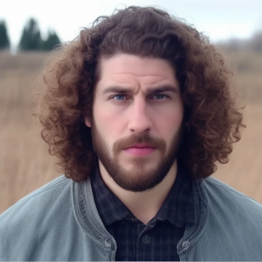 Ethan nestor, round  face, curly mid length hair,  portrait, youtube video, realistic, photograph, makeup,  ring lighting,  ring lighting,  tyznedsk1