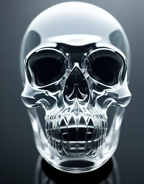 Glass skull with eyes inside 4k, realist, trending on artstation, sharp focus, studio photo, intricate details, highly detailed, by greg rutkowski