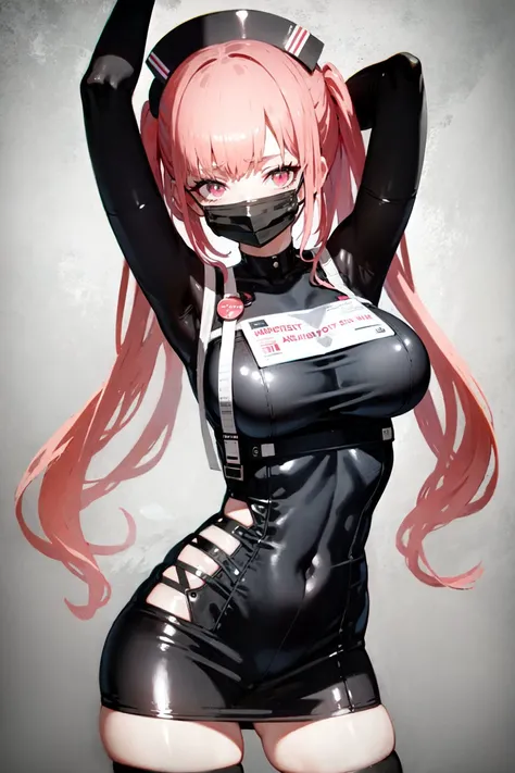 1girl,nurse,looking at viewer,bodysuit,mask<lora:NecoStyle:1>