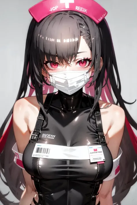 1girl,nurse,looking at viewer,bodysuit,mask<lora:NecoStyle:1>