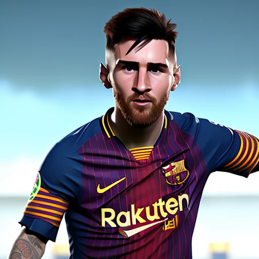 Messi, leagueofstyle style characters, unreal engine 5, octane render, detailed,   leagueofstyle