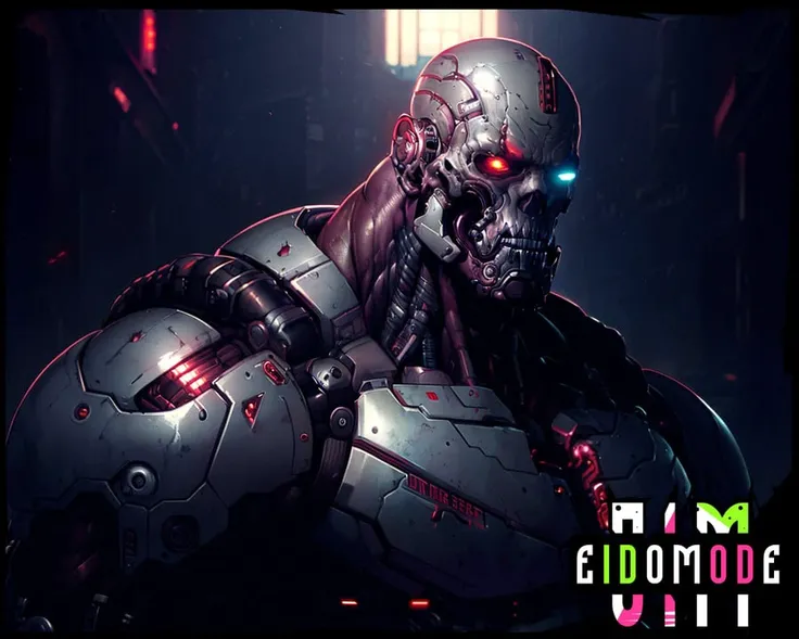 Heavy Cyborg from - Resident Evil game. Perfect anatomy, (best quality, 500px, 64k ultra hd:1.1). (A perfect finished work of official art:1.1). Digital painting (ART By Apterus, ART By Dan Mumford:1.1), Delightful anatomy, (fantastic horror perfect art, 64k ultra hd:1.1), (art by apterus, art by dan mumford:1.2)