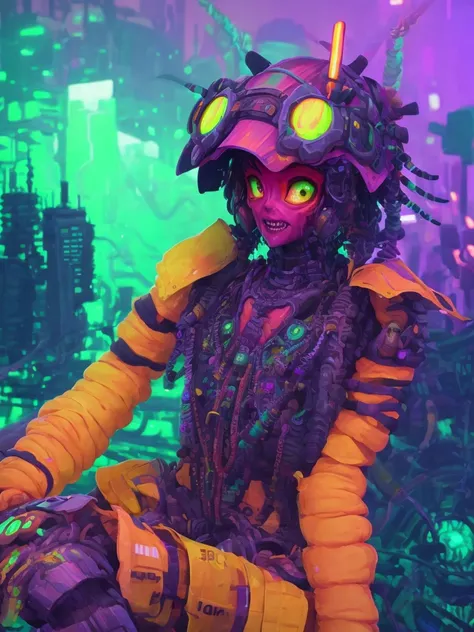 A 3d render of a [woman::creepy alien:8], highly detailed, 8K, stunning, hdr, subsurface scattering, global illumination, film still, Film-like, bokeh, 3d, RTX, insanely detailed, ornate pattern, fire, inferno, insect macro, ((very sexy pose)), volumetric lighting, caustics, 512paintstyle1, Style-Psycho, eonn2