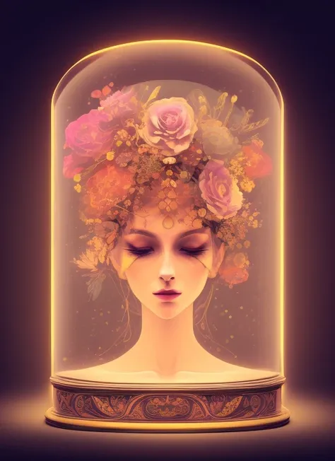 (knollingcase:1.2), 
samdoesarts style (symmetry:1.1) (floral:1.05) woman as a beautiful goddess, pink and gold and opal color scheme, beautiful intricate filegrid facepaint, intricate, elegant, highly detailed, digital painting, artstation, concept art, smooth, sharp focus,
labelled, overlays, oled display, annotated, technical, knolling diagram, technical drawing, display case, dramatic lighting, glow, dof, reflections, refractions