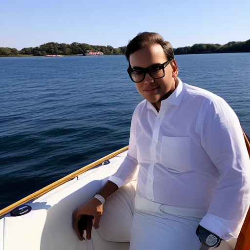 photo of man s4ntos on a large luxurious yacht