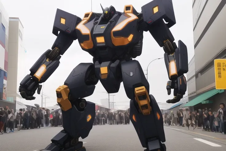 [crowd running from a real life mech suit mecha in japan streets, proper proportions, copy paste, vibrant colors, priority order, desirable assets, rtx textures, beautiful work, superb craftsmanship, masterfully aligned, extremely intricate, detailed features, defined edges, intense focus, sdr hdri, pic vid, hyper realistic, high quality, max resolution, epic composition, cinematic lighting, full shot]:0.5