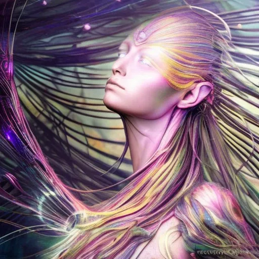 Kavellion , Goddess Gaia with a beautiful dreamscape inside, studio product photography, centered, super highly detailed, professional digital painting, artstation, concept art, smooth, sharp focus, extreme illustration, unreal engine 5, photorealism, beautiful, cinematic, art by artgerm and rutkowski and alphonse mucha and loish and wlop