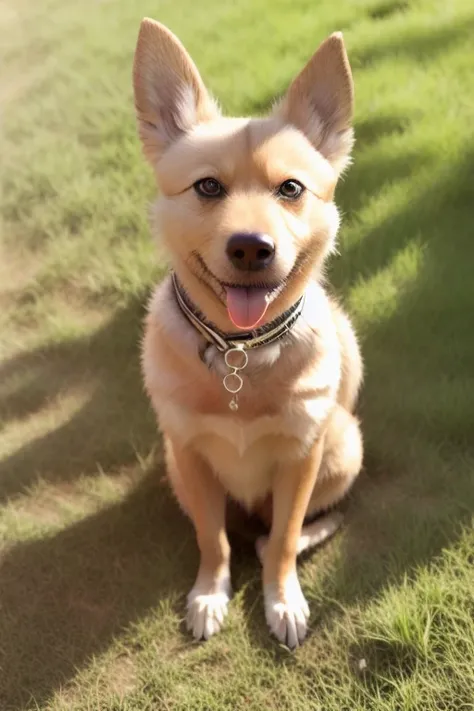 best quality,highly detailed,
一只可爱的柴犬, 在草坪上, 戴着墨镜
