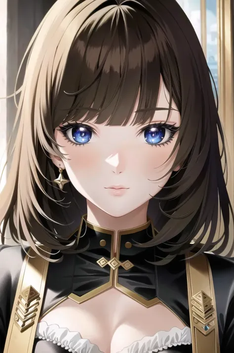 masterpiece, anime, very detailed, dystopian, (beautiful eyes), (bangs), brunette, Woman, detailed face, detailed skin,