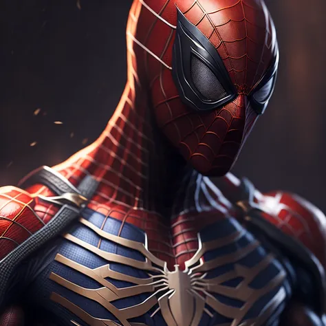 Spider man art, highly detailed, complete body composition, fanart, 8k.