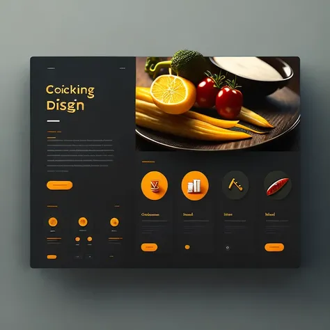 UI design, web, cooking, minimal