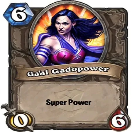 Gal Gadot Super love power hearthstone card