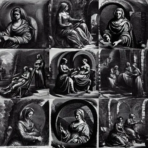 etching by ILSGiovanniBattistaPiranesi woman in a car