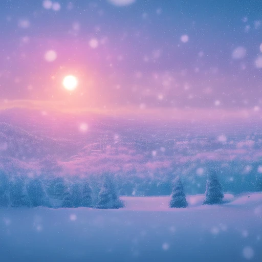 anime background, minnesota in winter , semi realistic, ring lighting , rim lighting, cinematic,pastel ,BgAniDusk