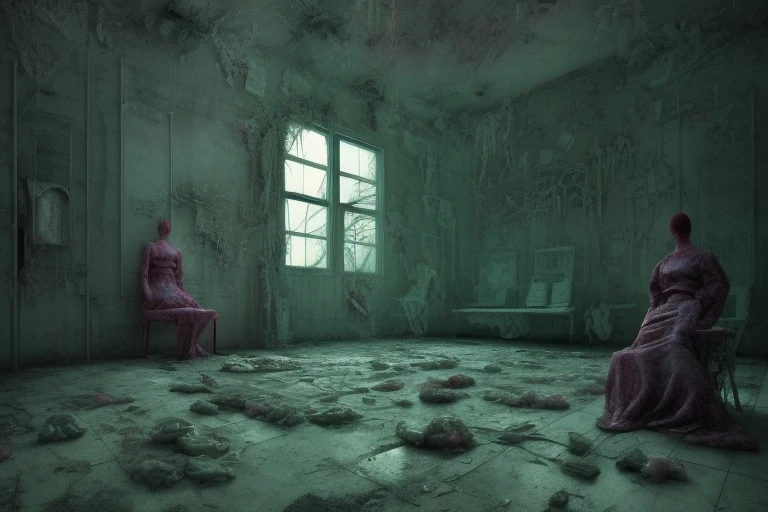 deconstruction of self, hyperrealistic surrealism, dreamscape, award winning masterpiece with incredible details, zhang kechun, a surreal vaporwave , liminal space, highly detailed, Extremely detailed futuristic, Cleveland Ohio, cinematic ,rim lighting ,octane render, wvebg1
