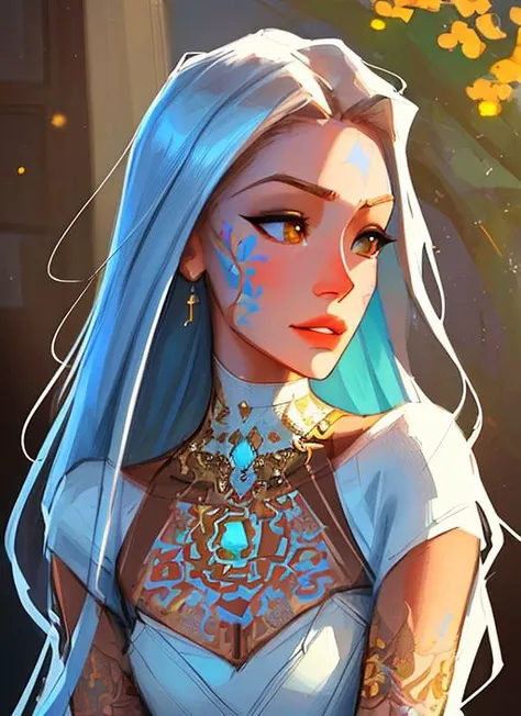 (symmetry:1.1) (portrait of floral:1.05) a woman as a beautiful goddess, (assassins creed style:0.8), pink and gold and opal color scheme, beautiful intricate filegrid facepaint, intricate, elegant, highly detailed, digital painting, artstation, concept art, smooth, sharp focus, illustration, art by greg rutkowski and alphonse mucha, 8k
