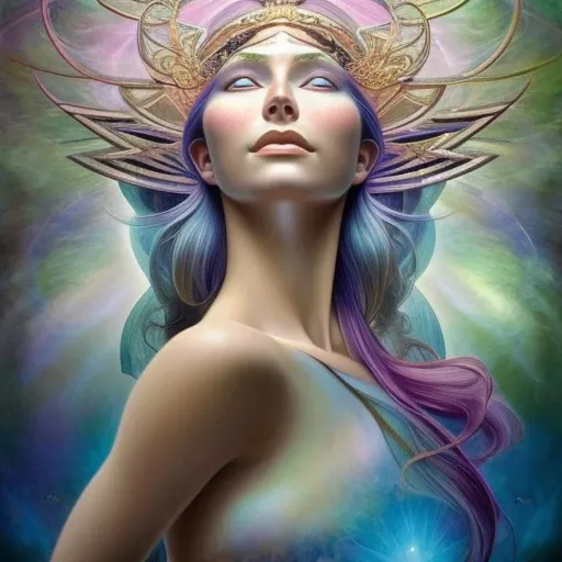 nouvis style, Goddess Gaia with a beautiful dreamscape inside, studio product photography, centered, super highly detailed, professional digital painting, artstation, concept art, smooth, sharp focus, extreme illustration, unreal engine 5, photorealism, beautiful, cinematic, art by artgerm and rutkowski and alphonse mucha and loish and wlop