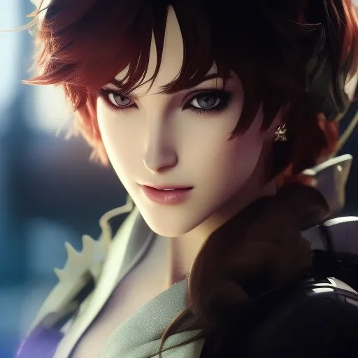 portrait, centered, sexy cute brunette woman, shigenori style, 3D, 3d art, 4k, 8 k artistic photography, award-winning photograph, trending on Artstation, Beautiful, 8k resolution, insanely detailed, Intricate, Behance, Cinematic, dramatic atmosphere, cinematic lighting, digital art, dramatic angle, Dramatic light by denis villeneuve, [mix style "pixar and artgerm and dreams work"], Elegant, ethereal lighting, octane render, dynamic lighting, digital painting, extreme plus resolution, fake detail, full image, full of details, global illumination, golden ratio, golden warm light, high contrast, high detail, high res, highly detailed, hyper detailed, intricate details, Masterpiece, perfect composition, photorealistic concept art, Professional, ray tracing, rich deep colors, Saturated, sharp focus, sharp lighting, soft natural volumetric cinematic perfect light, studio photo, studio quality, Stylize, super detail, Symmetry, trending on pixiv fanbox, ultra detail, ultra detailed, unreal engine 5, volumetric lighting