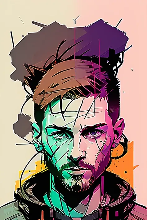 nvinkpunk style, lionel messi